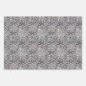 クリスマス・デコール、金ゴールド、銀小枝、クリスマス ラッピングペーパーシート (正面3)