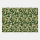 クリスマス・デコール、金ゴールド、銀小枝、クリスマス ラッピングペーパーシート (正面2)