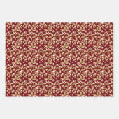 クリスマス・デコール、金ゴールド、銀小枝、クリスマス ラッピングペーパーシート (正面)