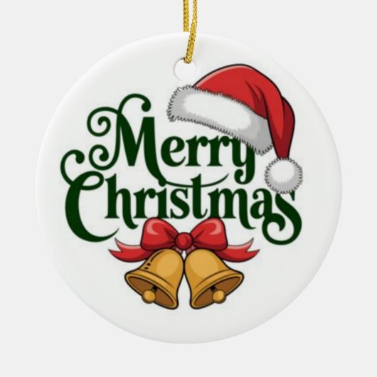 クリスマス デザイン オブジェ セラミックオーナメント (正面)