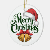 クリスマス デザイン オブジェ セラミックオーナメント (左)