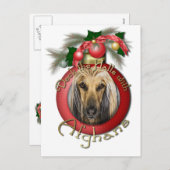 クリスマス-デッキホール-アフガニスタン人 シーズンポストカード (正面/裏面)