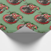 クリスマス-デッキホール-フランス人 ラッピングペーパー (角)