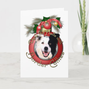 クリスマス-デッキホール-ボーダーコリー シーズンカード
