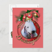 クリスマス-デッキホール- Bedlingtons シーズンポストカード (正面/裏面)