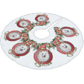 クリスマス-デッキホール- Eskies ブラッシュドポリエステルツリースカート (アングル)