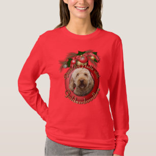 クリスマス-デッキホール- Goldendoodles Tシャツ