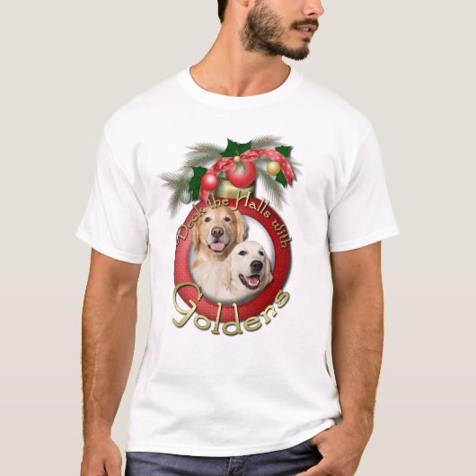 クリスマス-デッキホール- GoldensのコロナTebow Tシャツ (正面)