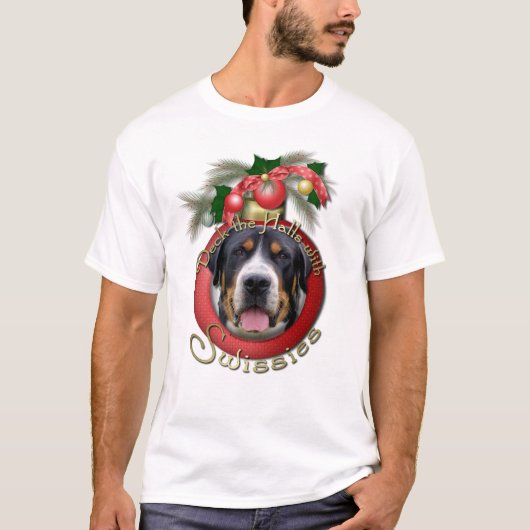 クリスマス-デッキホール- Swissies Tシャツ (正面)