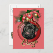 クリスマス – デッキtheホール – パグ – Ruffy (正面/裏面)