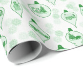 クリスマス・トイレ、緑。ラッピング紙 ラッピングペーパー (ロールコーナー)