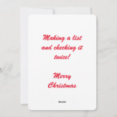 クリスマス・トゥ・タスク・リスト シーズンカード (裏面)