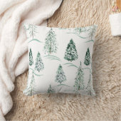 クリスマス、トウヒ、クリスマスツリー、森、雪。 クッション (ブランケット)
