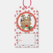 クリスマス・トナカイが言う ギフトタグ (正面)