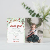 クリスマス・トナカイのクリスマスパーティー写真 サンキューカード (スタンド正面)