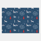 クリスマス・トナカイの姓 ラッピングペーパーシート (正面3)