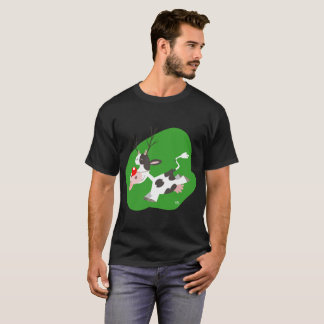 クリスマス・トナカイ(かわいい漫画の牛)Tシャツ Tシャツ