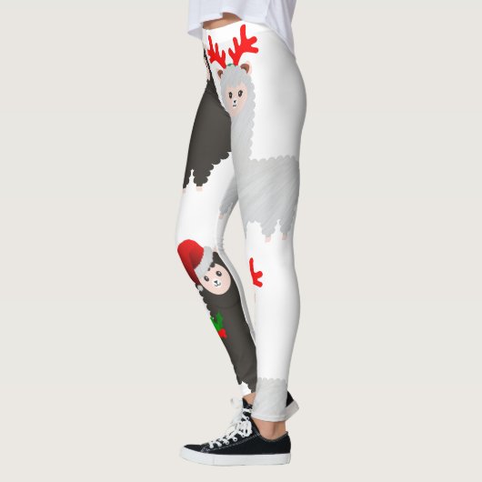 クリスマス・トナカイ・アルパカス・レギグ レギンス (左)