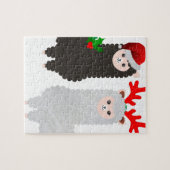 クリスマス・トナカイ・アルパカ ジグソーパズル (横)