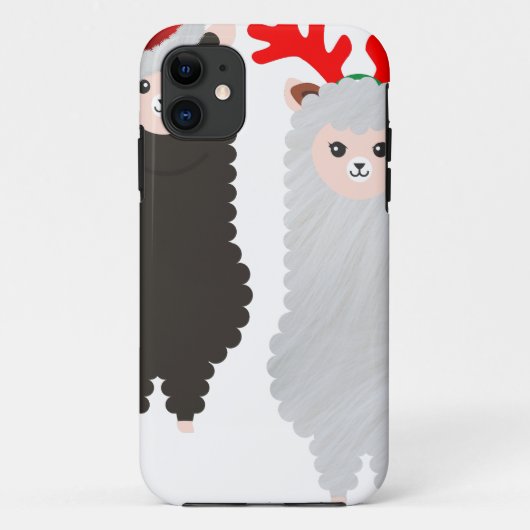 クリスマス・トナカイ・アルパカ Case-Mate iPhoneケース (裏面)