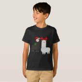 クリスマス・トナカイ・アルパカ Tシャツ (正面フル)