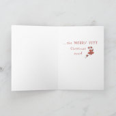 クリスマス・トナカイ・オン・レッド・水玉模様 カード (内部)