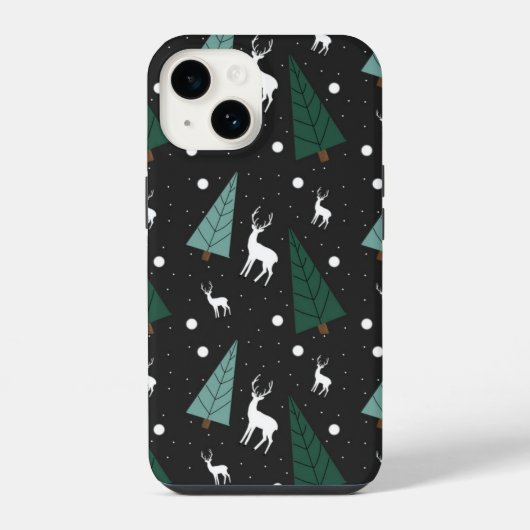 クリスマス+トナカイ+スマホケース iPhoneケース (裏面)