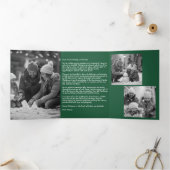 クリスマス トライアングル 三つ折り ホリデー カード (内部)