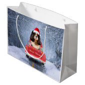 クリスマス・トラックに座って雪の中の騎士の王 ラージペーパーバッグ (裏面アングル)