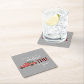 クリスマス・トラックの最も素晴らしい時期 スクエアペーパーコースター (インサイチュ)