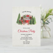 クリスマス トラレーラー キャンパー アウトドア テーマ 招待状 (スタンド正面)