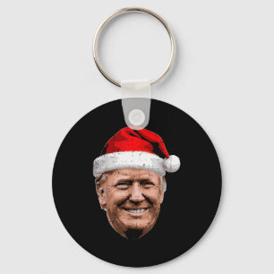 クリスマス トランプ フェイス サンタ 面白い Xmas ミーム メンズ レディース キーホルダー