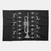 クリスマス・トランペット・ギフト キッチンタオル (横)