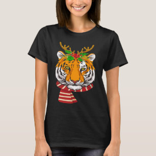 クリスマス トラ 猫 サンタクロース トナカイ Xmas タイガー Tシャツ