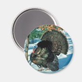 クリスマス・トルコ感謝鳥の冬の野生動物 マグネット (正面/裏面)