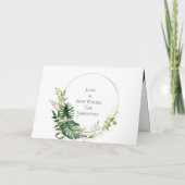 クリスマス トロピカル グリーン & ゴールド モンステラの葉 (裏面)