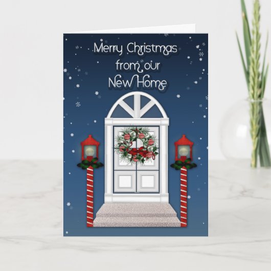 クリスマス·ドア·アドレスの変更挨拶 シーズンカード (正面)