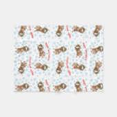 クリスマス·ドイツの短い干し草の指針 フリースブランケット (正面(横))