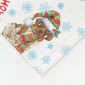 クリスマス·ドイツの短い干し草の指針 フリースブランケット (角)