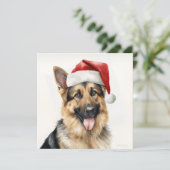 クリスマス ドイツ牧羊犬 ホリデー グリーティング カード (スタンド正面)