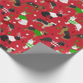 クリスマス・ドイツ・シェパード ラッピングペーパー (角)