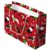 クリスマス・ドイツ・シェパード ラージペーパーバッグ (正面アングル)