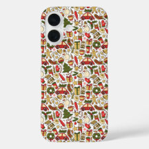 クリスマス ドゥードル iPhone / iPad カバー