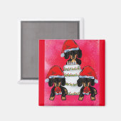 クリスマス・ドキシー マグネット (正面/裏面)