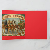 "クリスマス・ドッグス" 折りたたみグリーティングカード カード (内部)