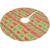 クリスマス・ドッグ・フェリー ブラッシュドポリエステルツリースカート (アングル)