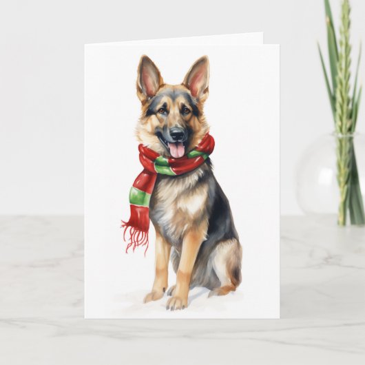 クリスマス ドッグ, ホリデー ジャーマン シェパード 空白 (正面)