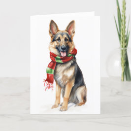 クリスマス・ドッグ・ホリデー・ドイツ空白の羊飼い シーズンカード