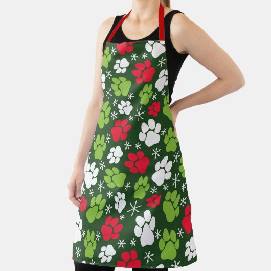 クリスマス·ドッグ·ポーが犬型のトリマー エプロン (インサイチュ)
