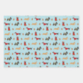 クリスマス・ドッグ ラッピングペーパーシート (正面3)